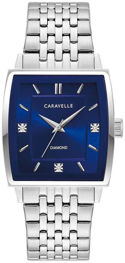 Men's Modern Stainless-Steel Bracelet with Navy dial
