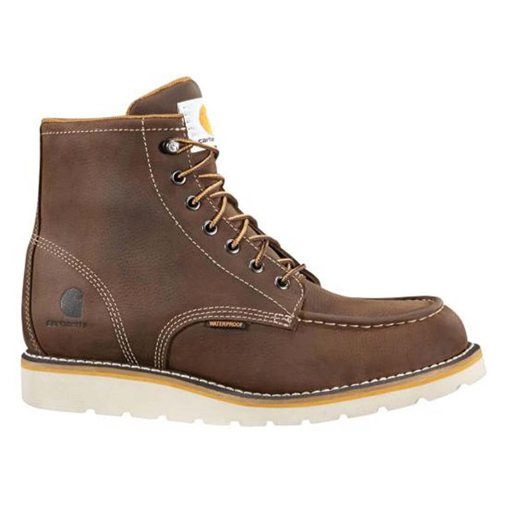 Carhartt Men's 6" Waterproof Moc Steel Toe Wedge Work Boot-Dark Brown-9