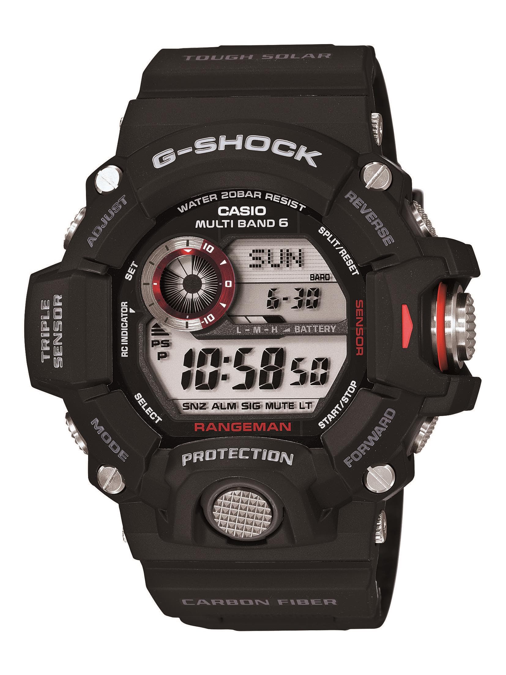 G-Shock Rangeman Solar Triple Sensor Watch Black