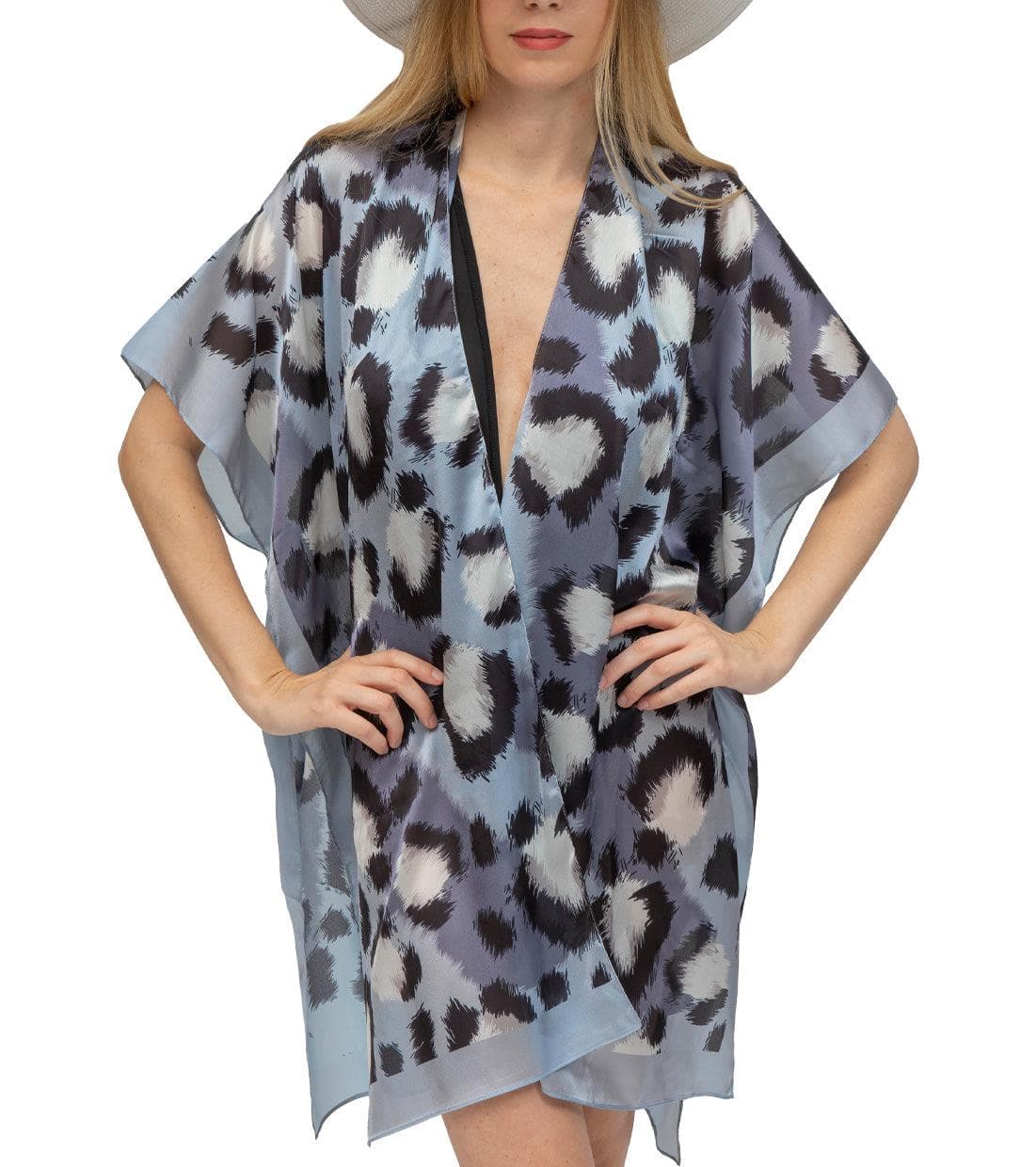 Animal Silky Print Kimono