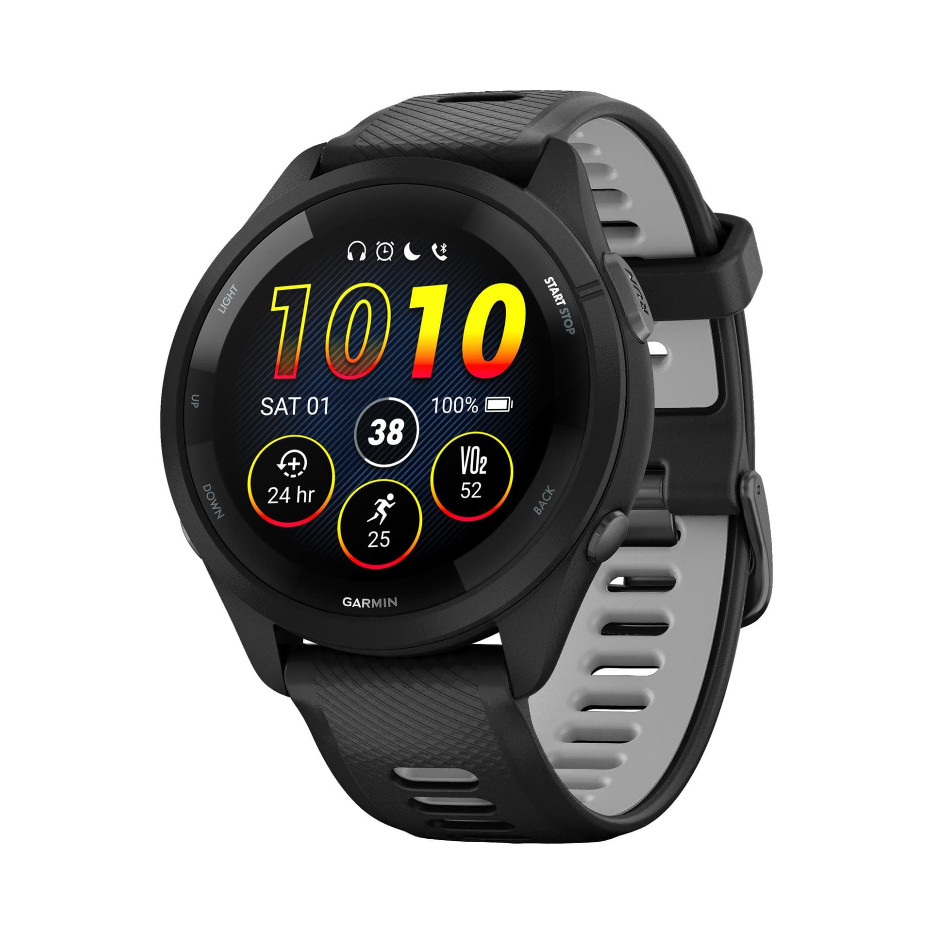 Forerunner 265 Black Bezel and 46mm Case with Black Silicone Band