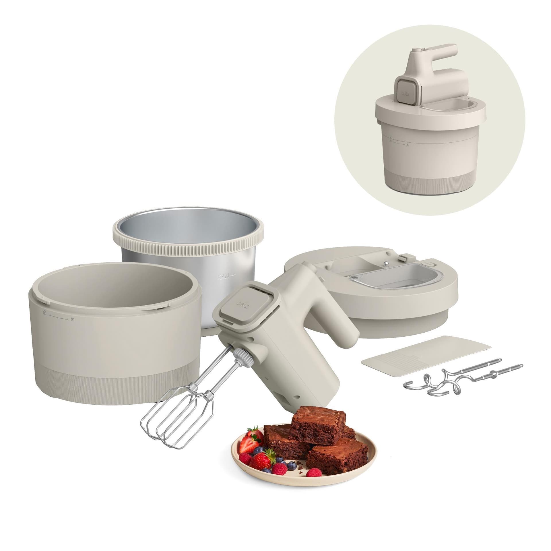 3.5 Qt Hand Stand Mixer, Oatmilk