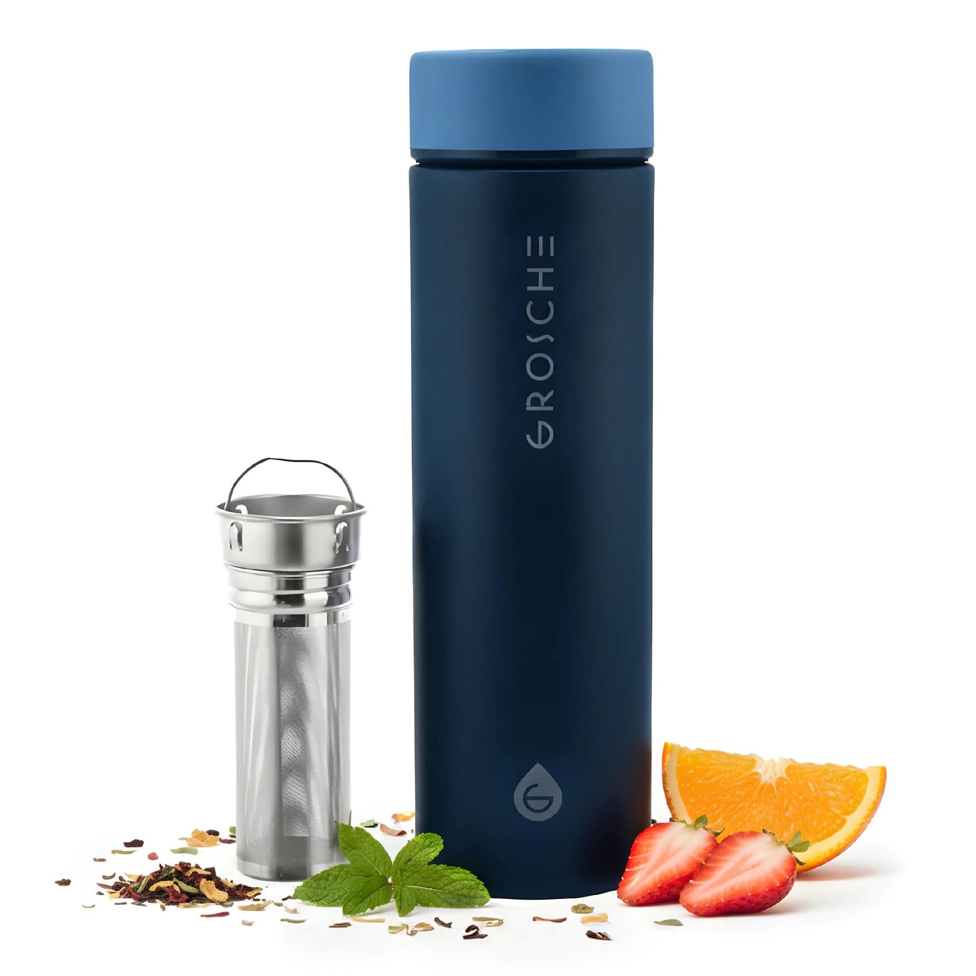 TORONTO 16 oz Stainless Steel Infuser Flask - Cream White