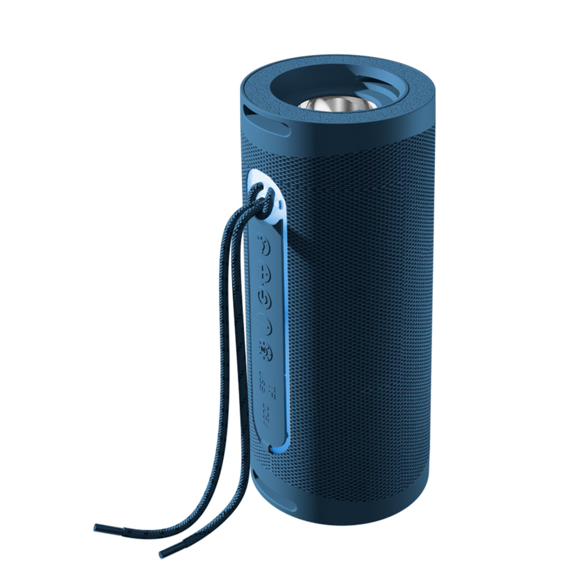 BASS LUX Portable Bluetooth Speaker w/ Flashlight Blue