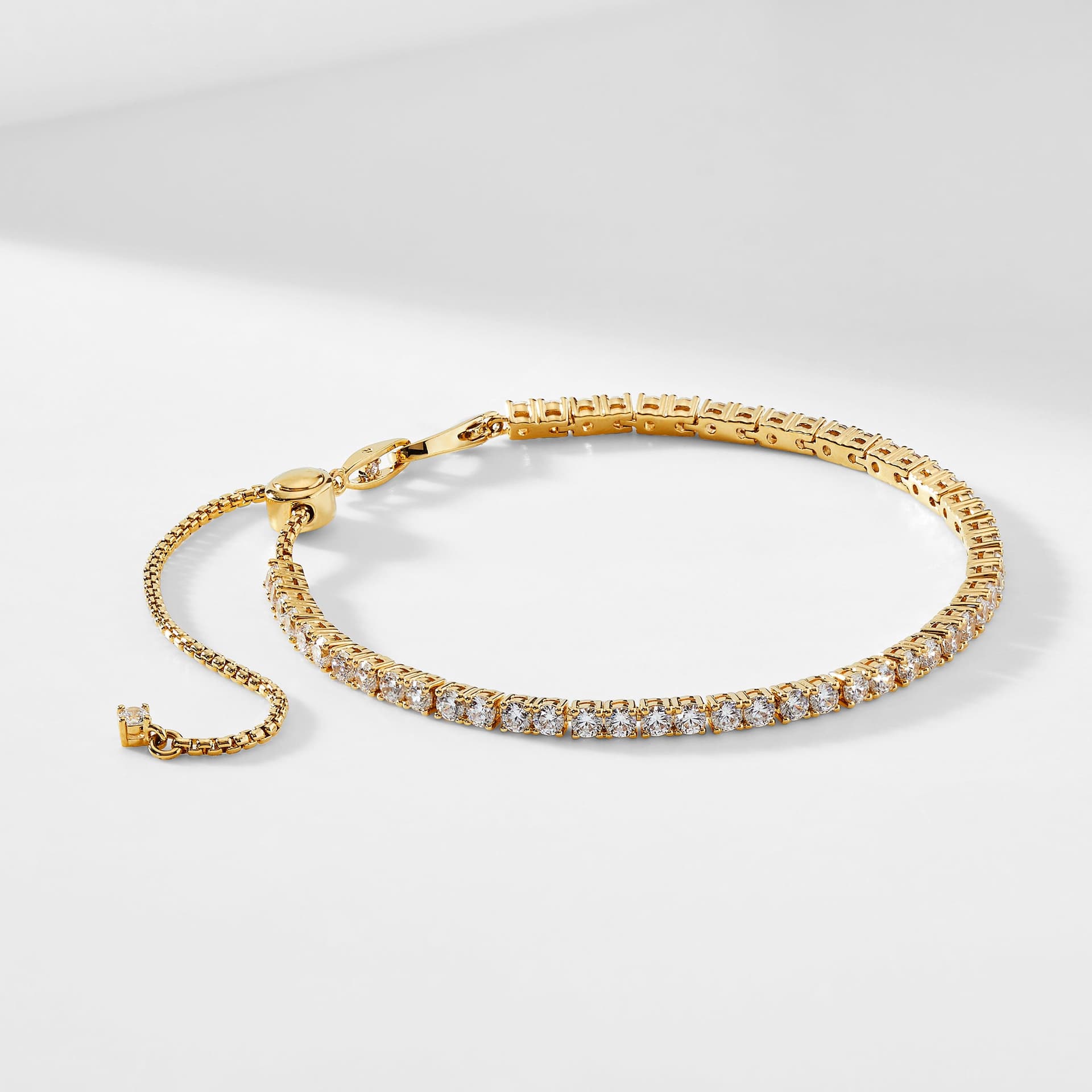 Love All Tennis Slider Bracelet Gold
