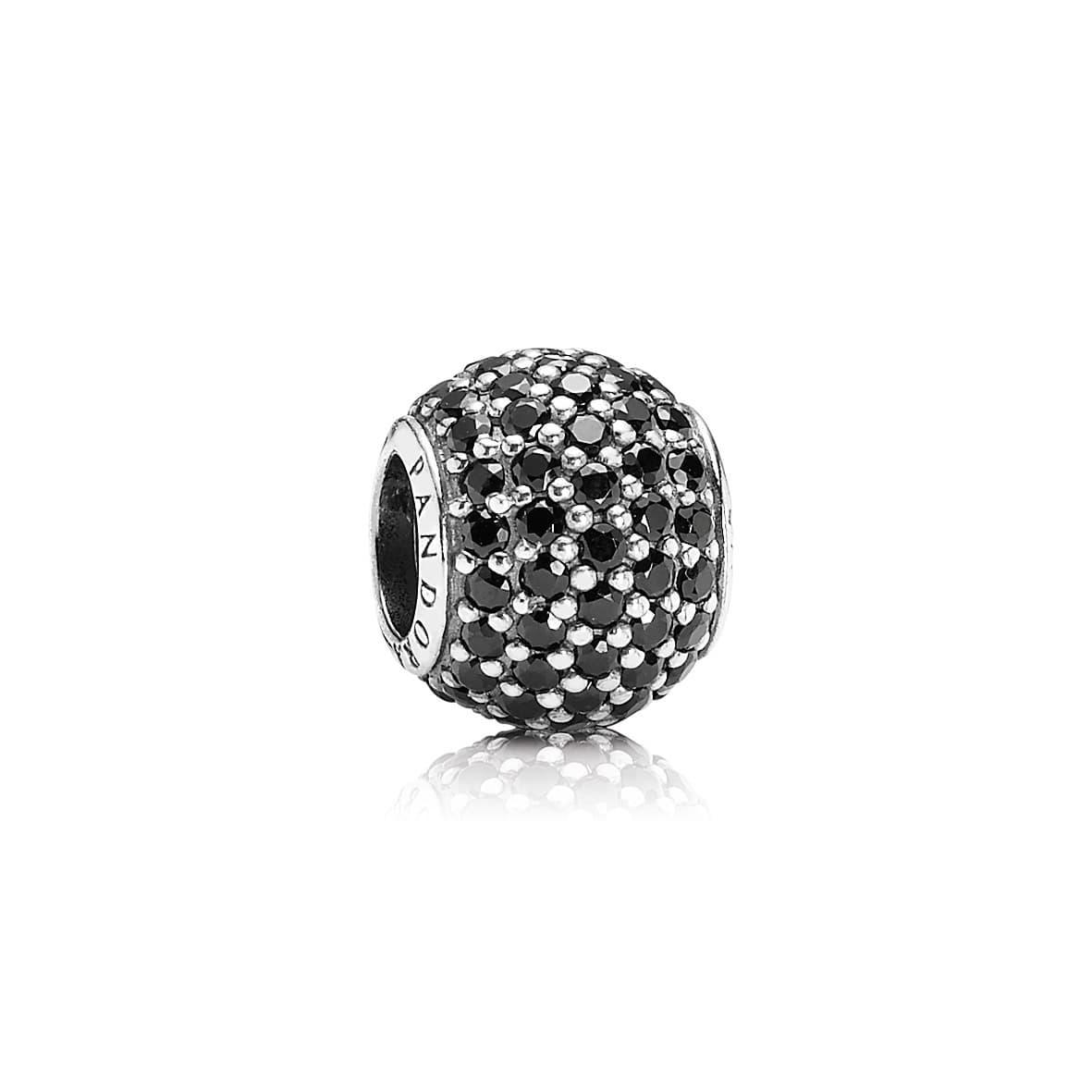 Silver and Black Pave Ball