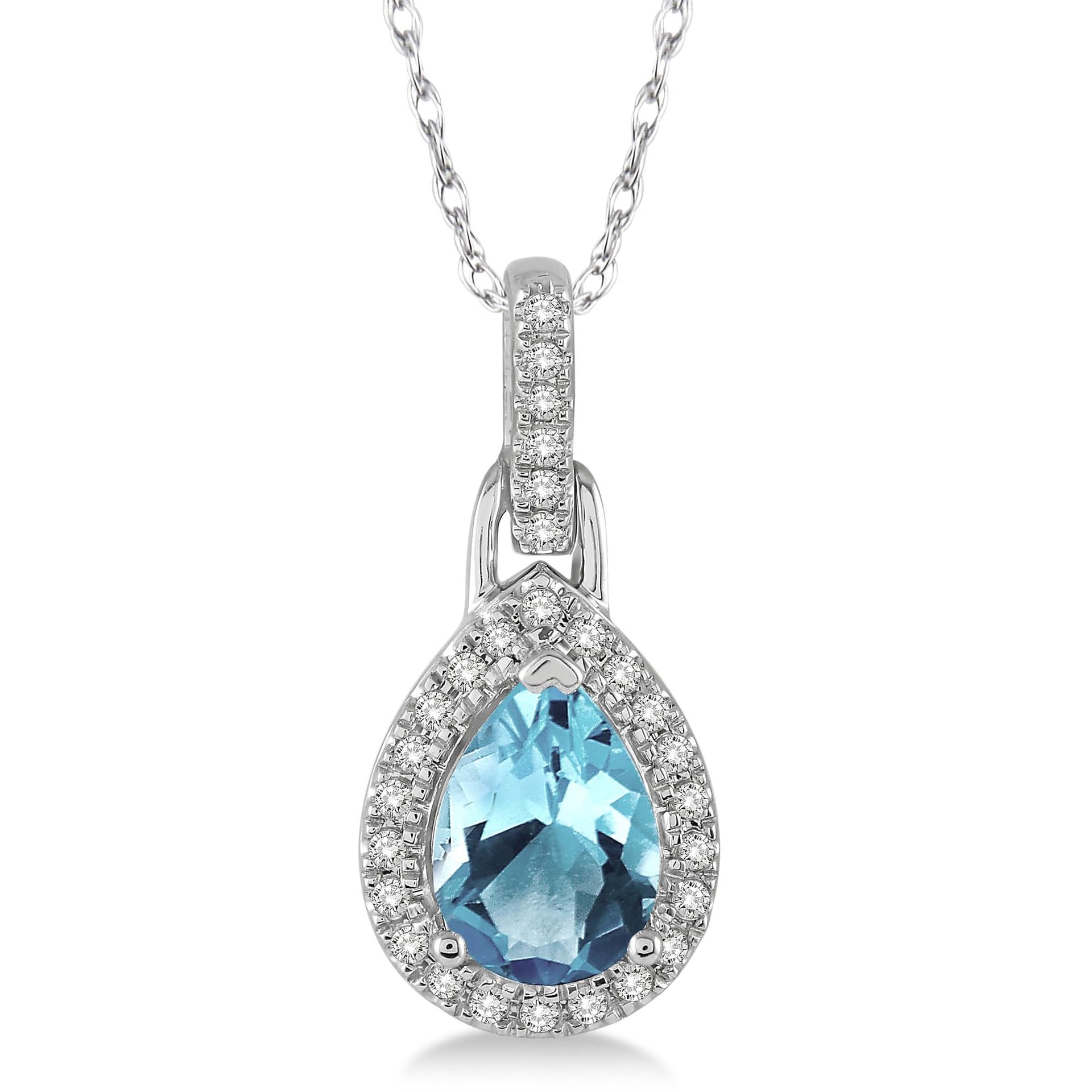 Pear Shaped Aquamarine Necklace