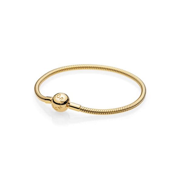 Moments Snake Chain Gold Plated Bracelet Size 8.3"