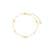 Mini CZ Bezel Jewish Charm Bracelet Size 7"