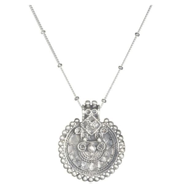 Satya Silver Mandala 36" Necklace