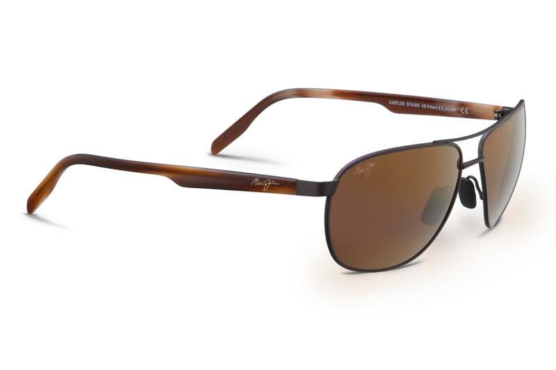 Castles Polarized Sunglasses Matte Chocolate Frame HCL Bronze Lens