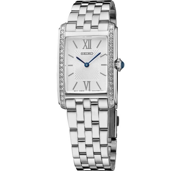Crystals SS Quartz Silver Dial