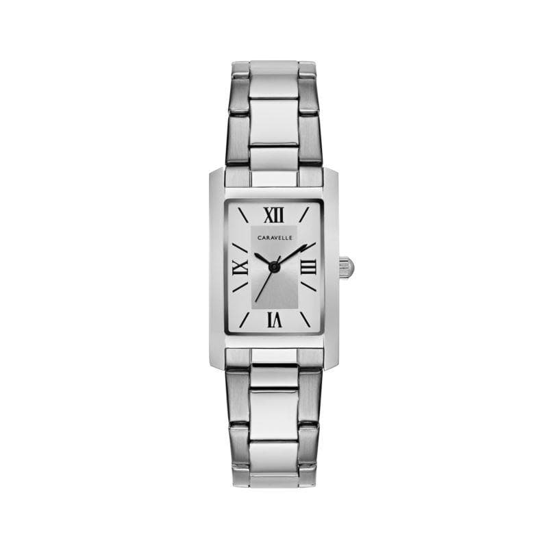Caravelle Ladies Rectangular Stainless Steel Bracelet Watch