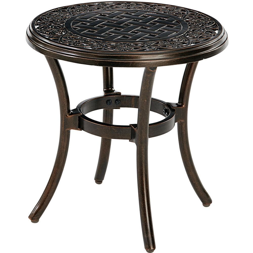 Traditions 18-In. Round Cast Aluminum Side Table