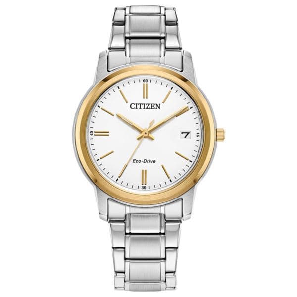 Ladies Corporate Exclusive Two-tone Bracelet w/ White Dial