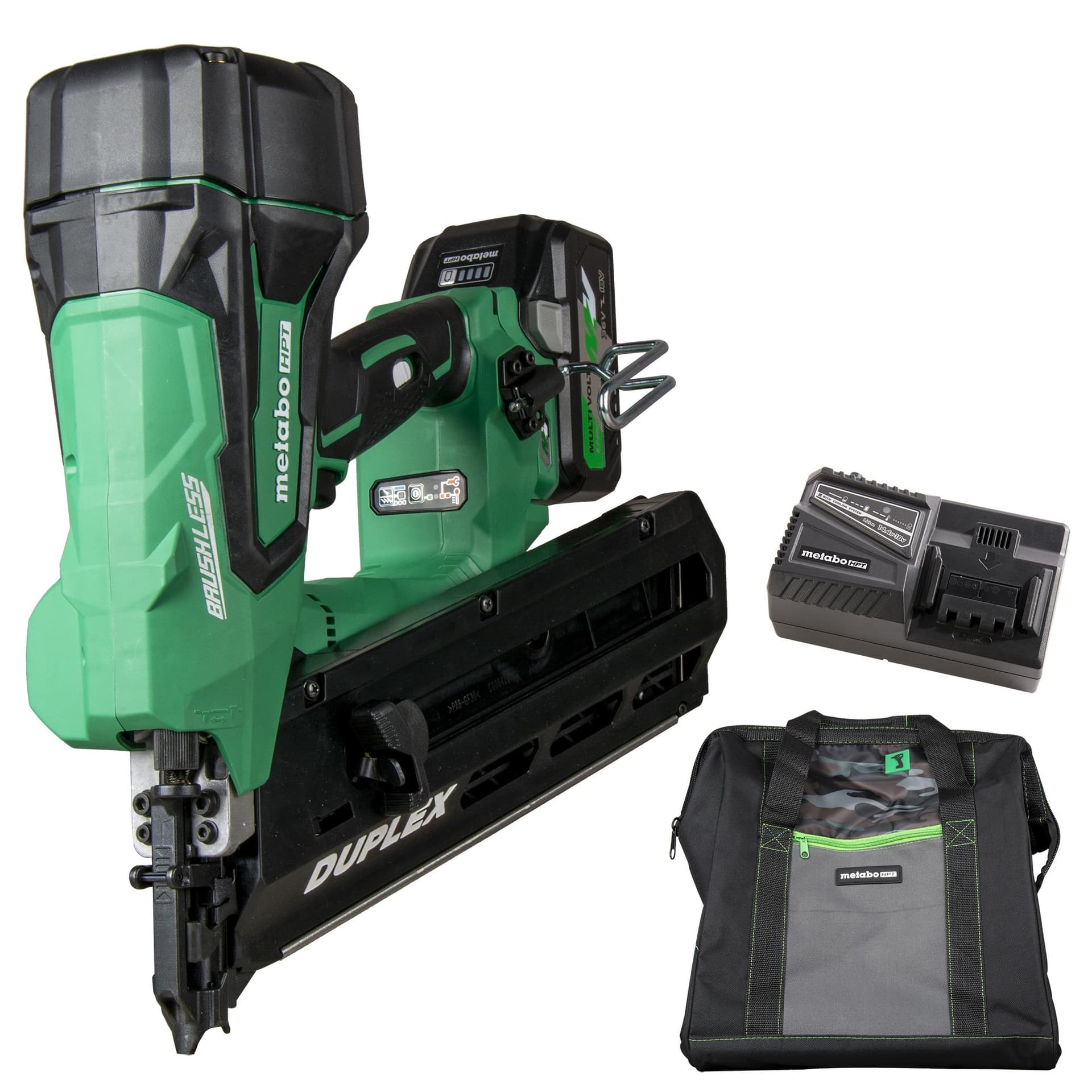 36V Cordless Duplex Nailer - 2.5AH Plastic Duplex Nails