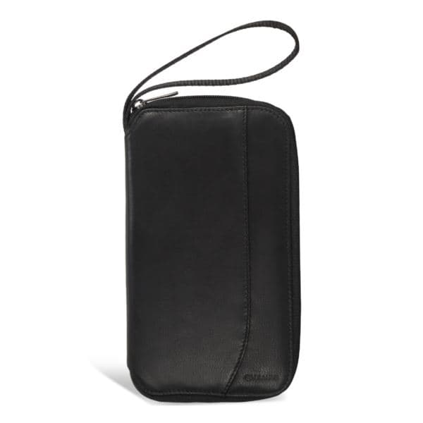 Onyx Leather Multi Passport Case Size 5.5"x9.35"