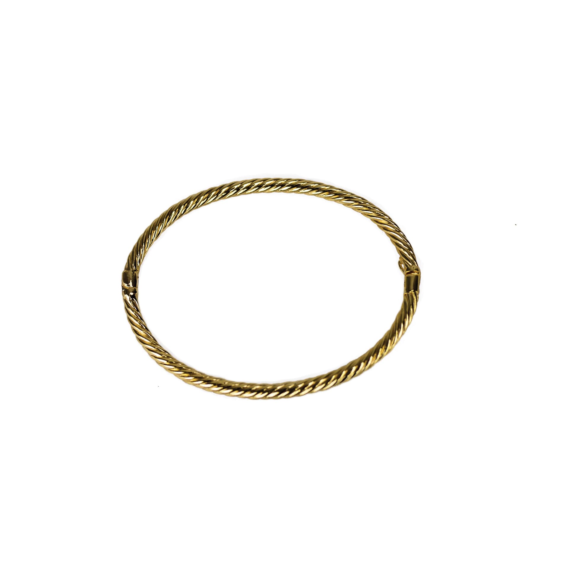 Petite Gold Tone Twist Bangle Bracelet