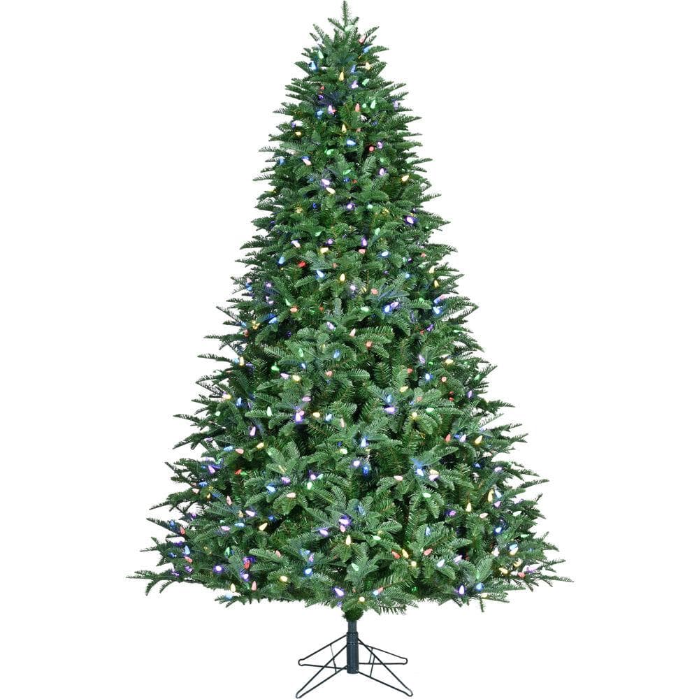 7.5-ft. Jingle Pine Artificial Christmas Tree with Multicolor LED Lights and Remote Control