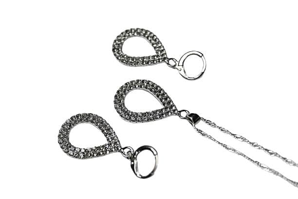 Silver Teardrop CZ Jewelry Collection
