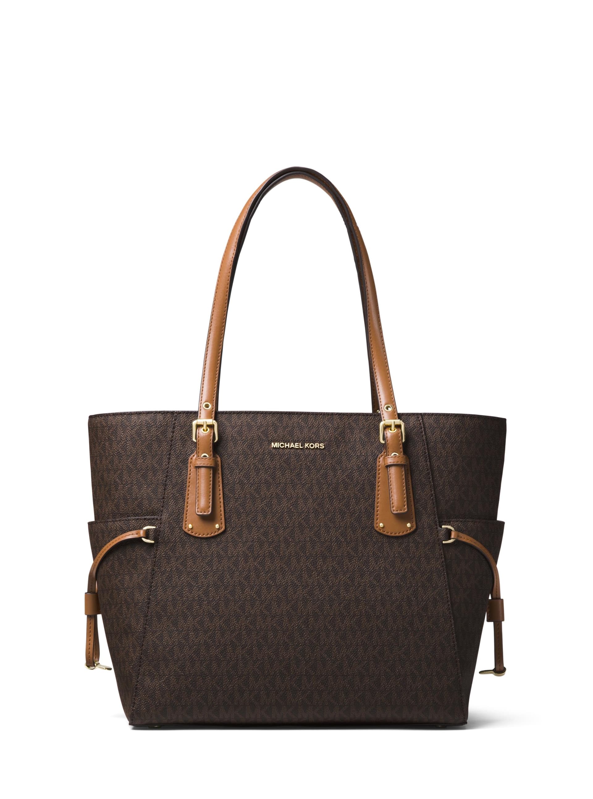 MK Voyager Signature EW Tote - Brown