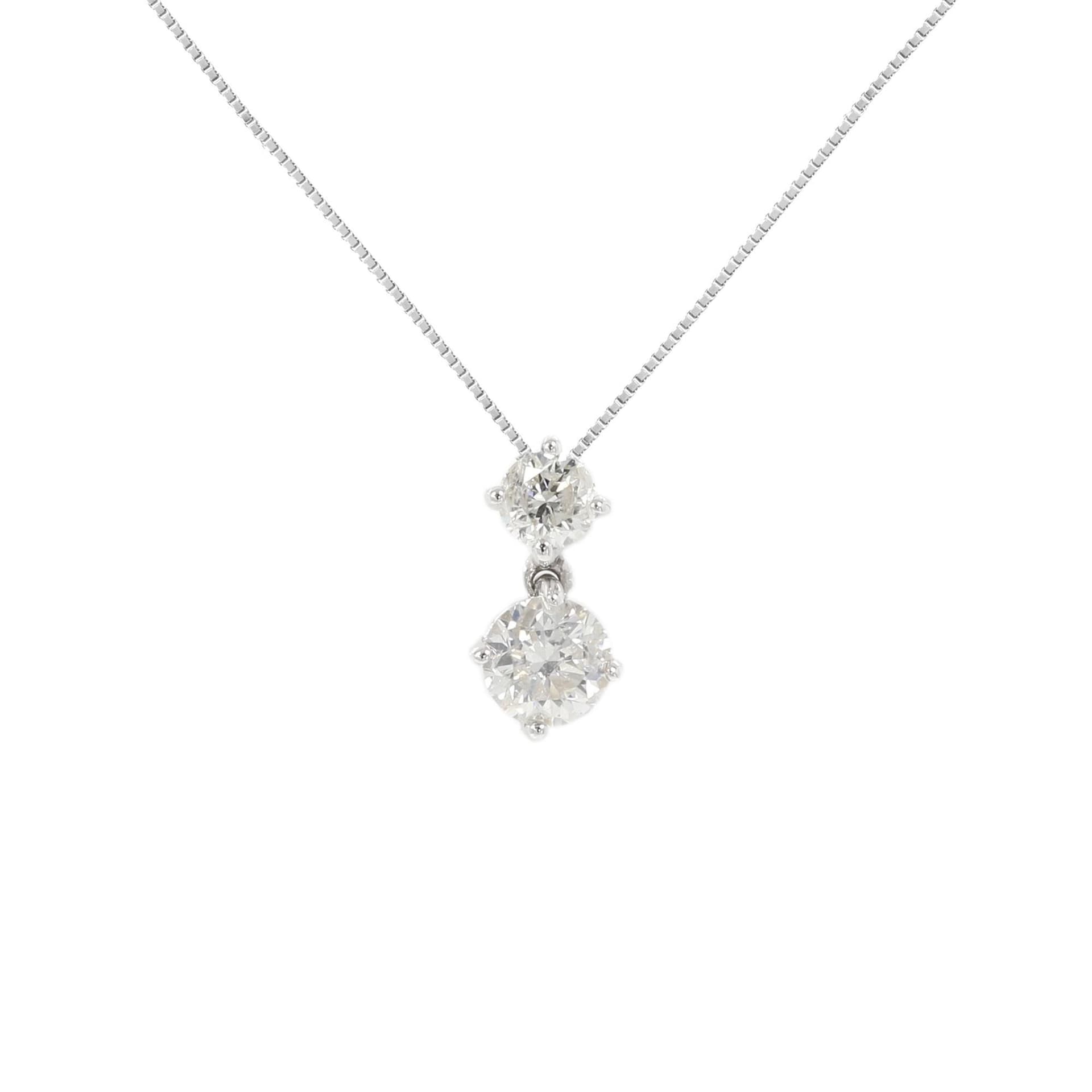 .30 ct. t.w. Two-Stone Pendant Necklace