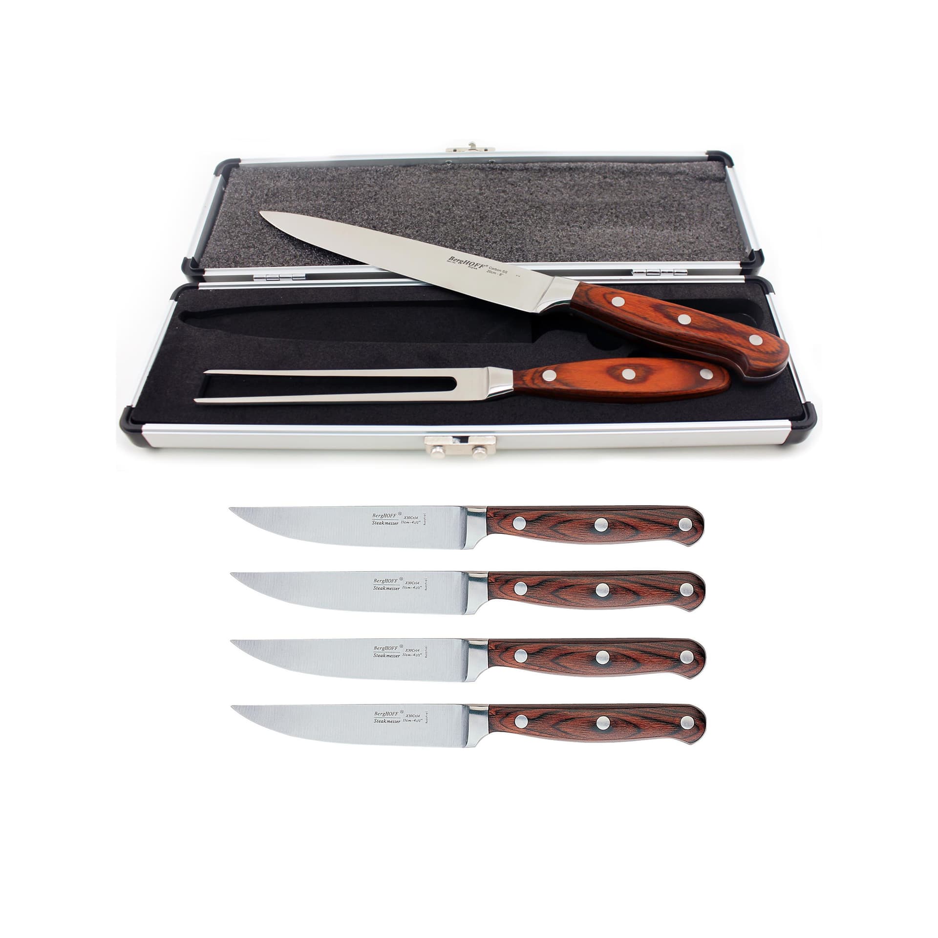Pakka Wood 7pc Steak & Carving Set