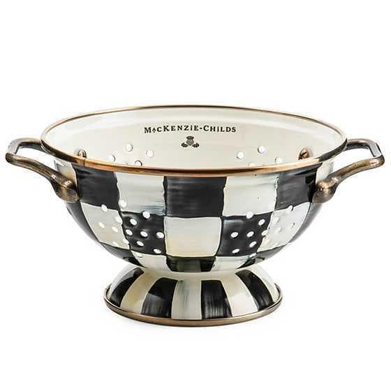 emerald check small colander