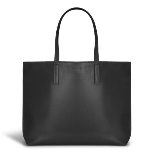 Onyx Leather Open Tote Size 18"x12.5"