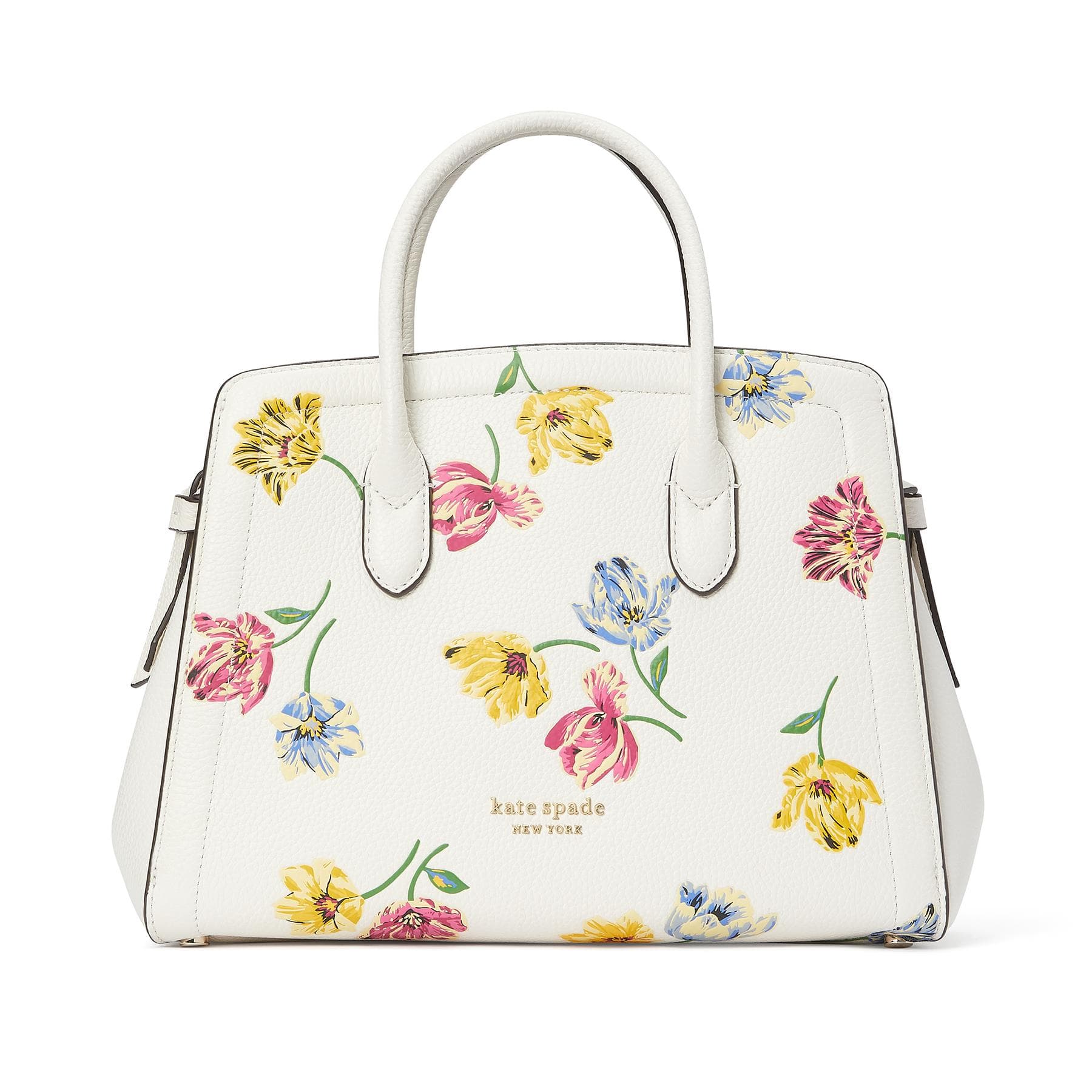 Knott Tulip Toss Medium Satchel - Cream Multi