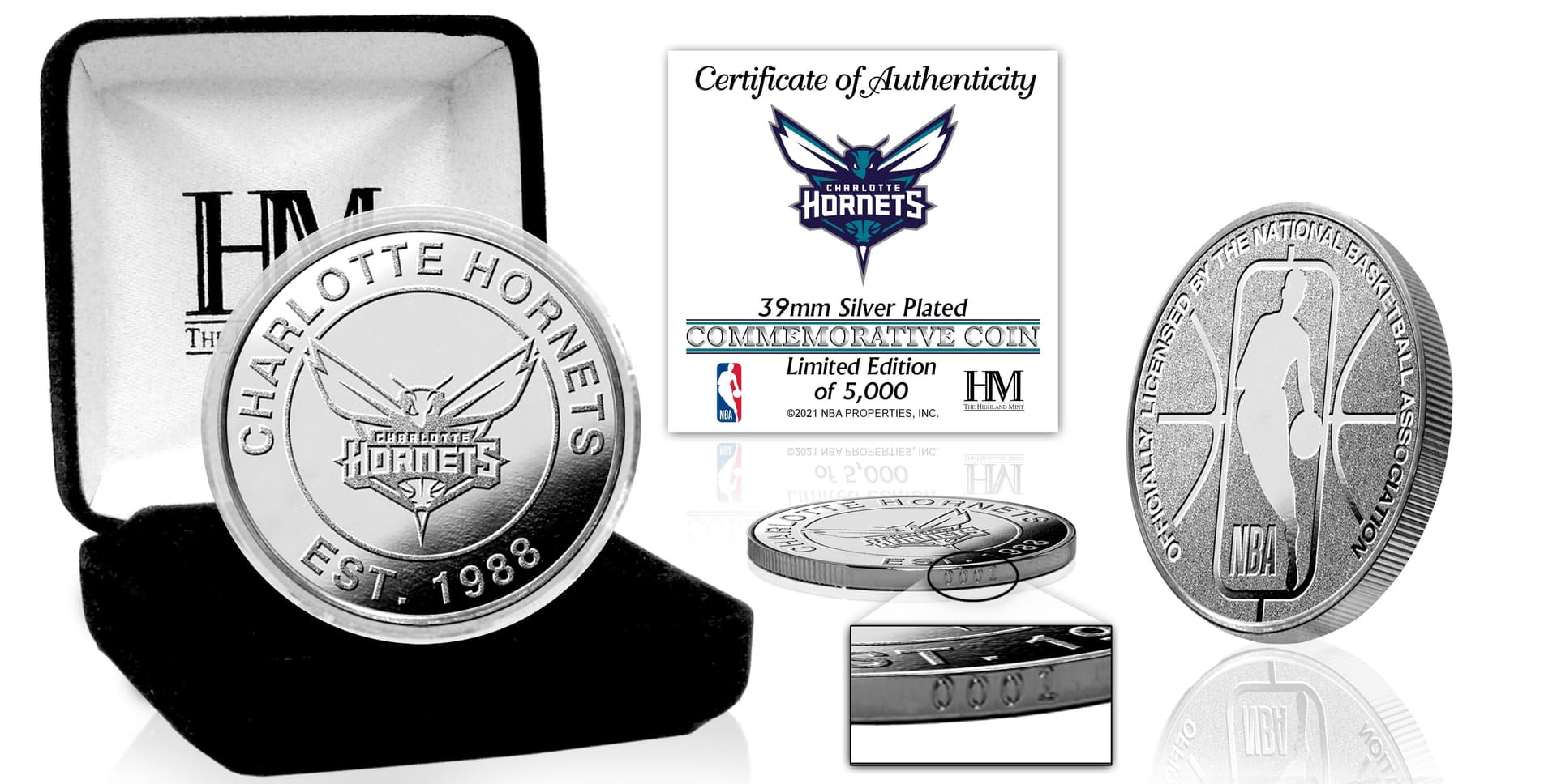 Charlotte Hornets Silver Coin