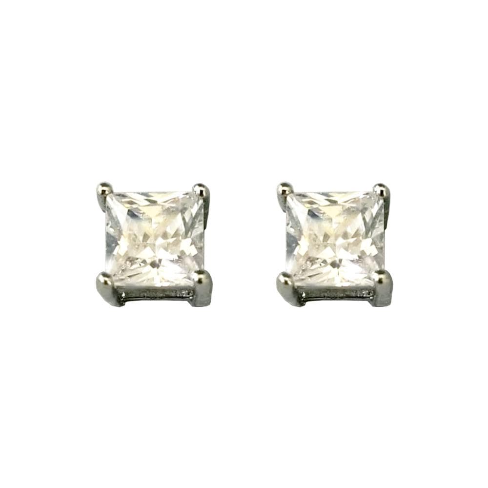 1.5 CTTW Radiant Square CZ Earrings
