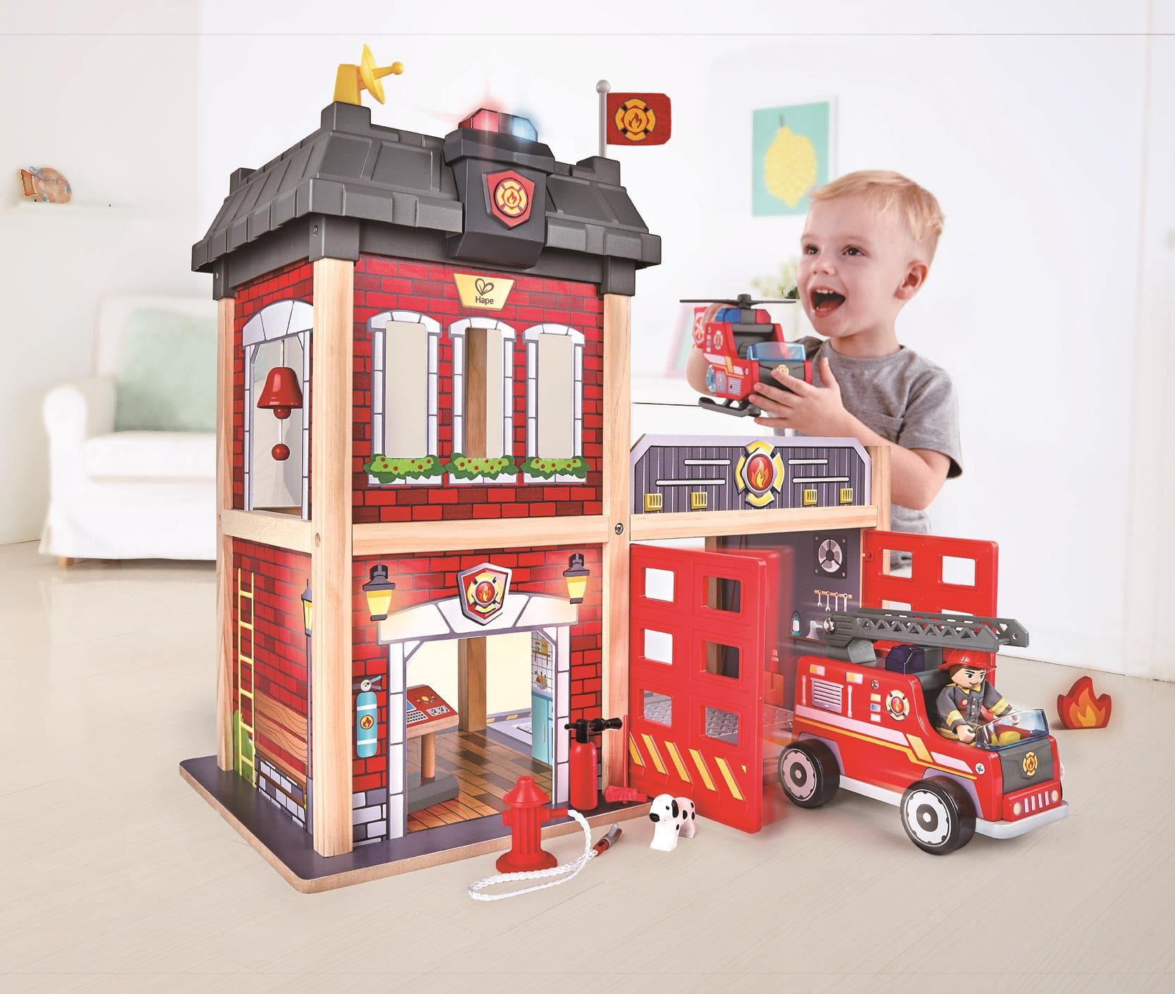 City Fire Station Play Set Ages 3+ Years
