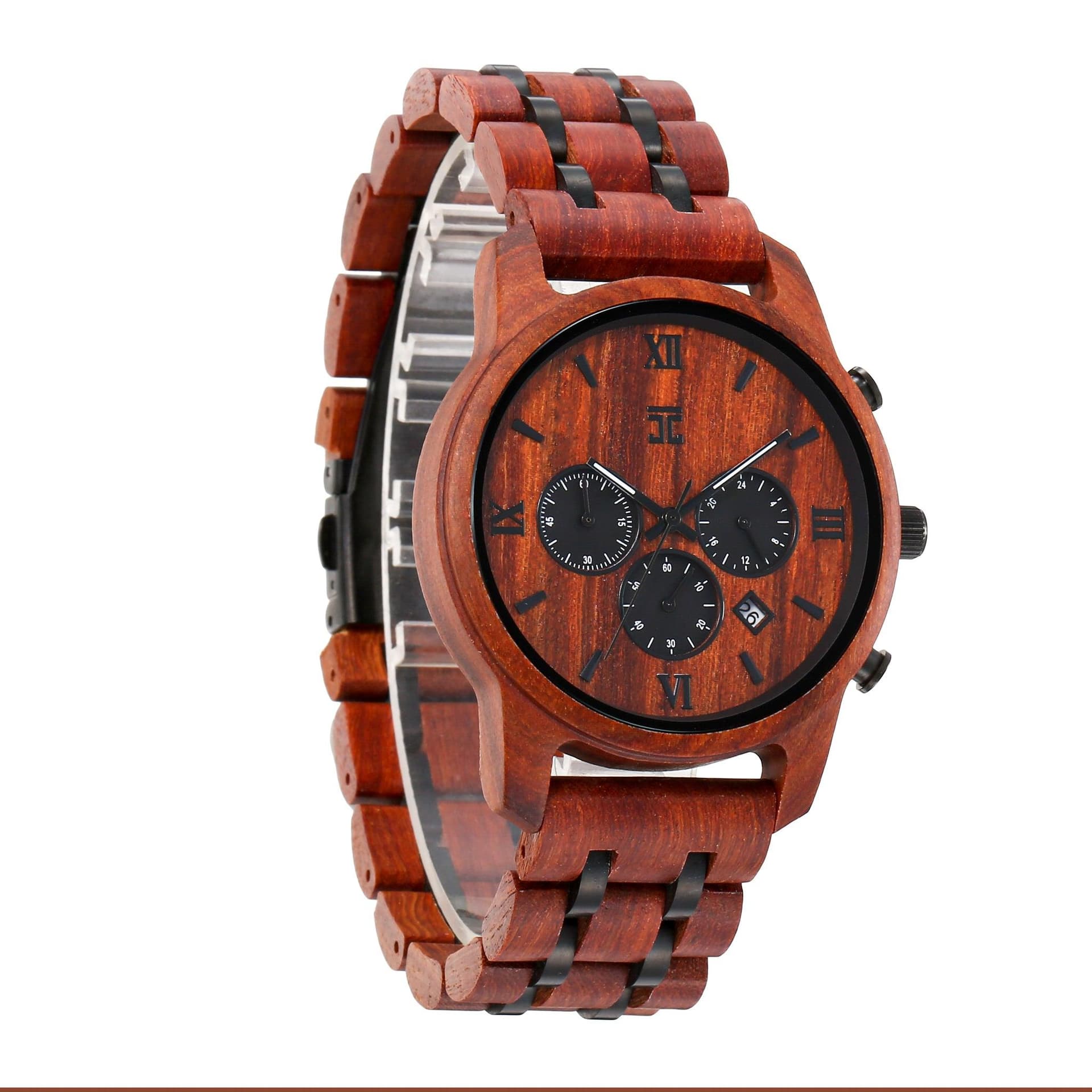 Ryan Red Sandalwood Chronograph Wooden Watch