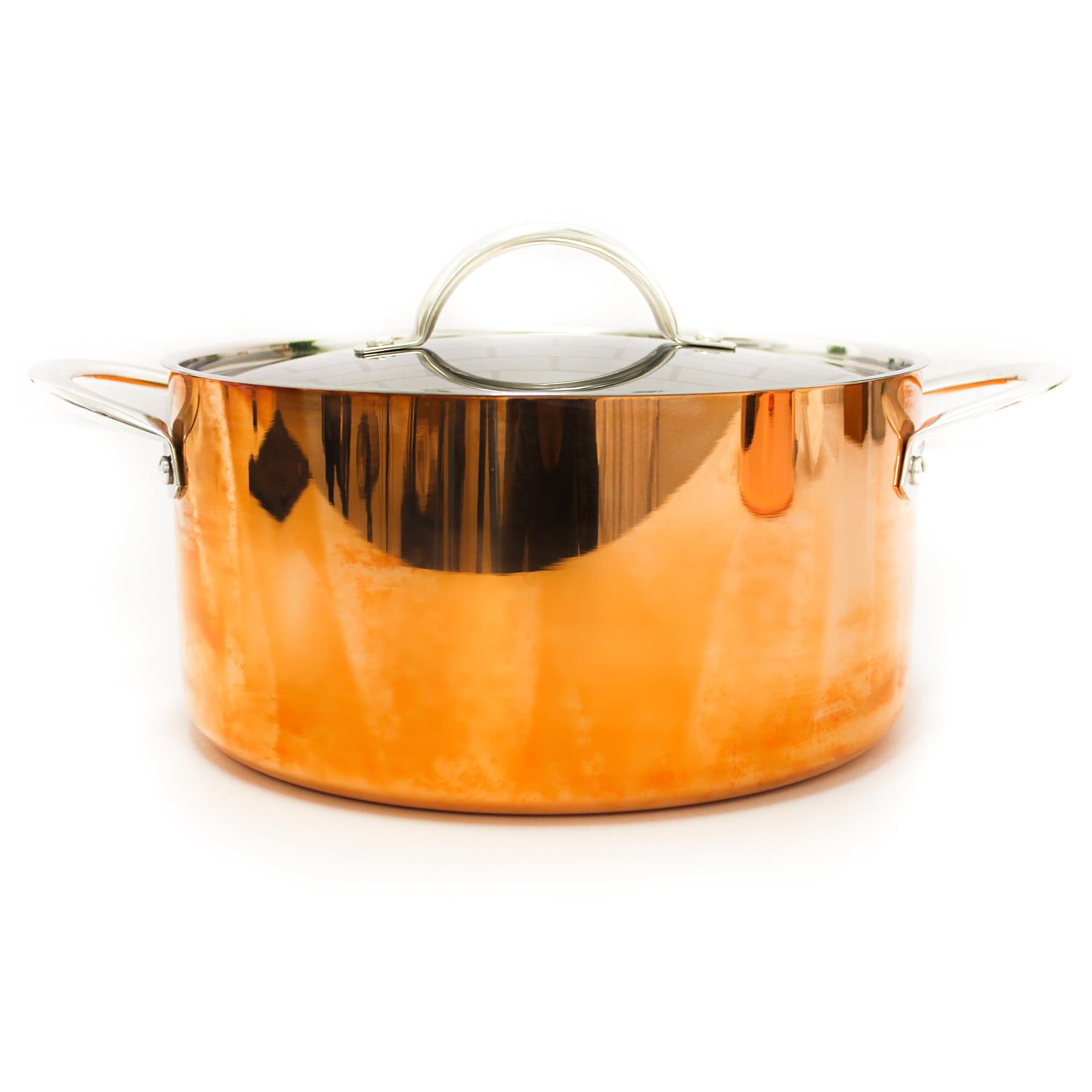 Copper Tri-Ply 9.5" Cov Dutch Oven, Polished