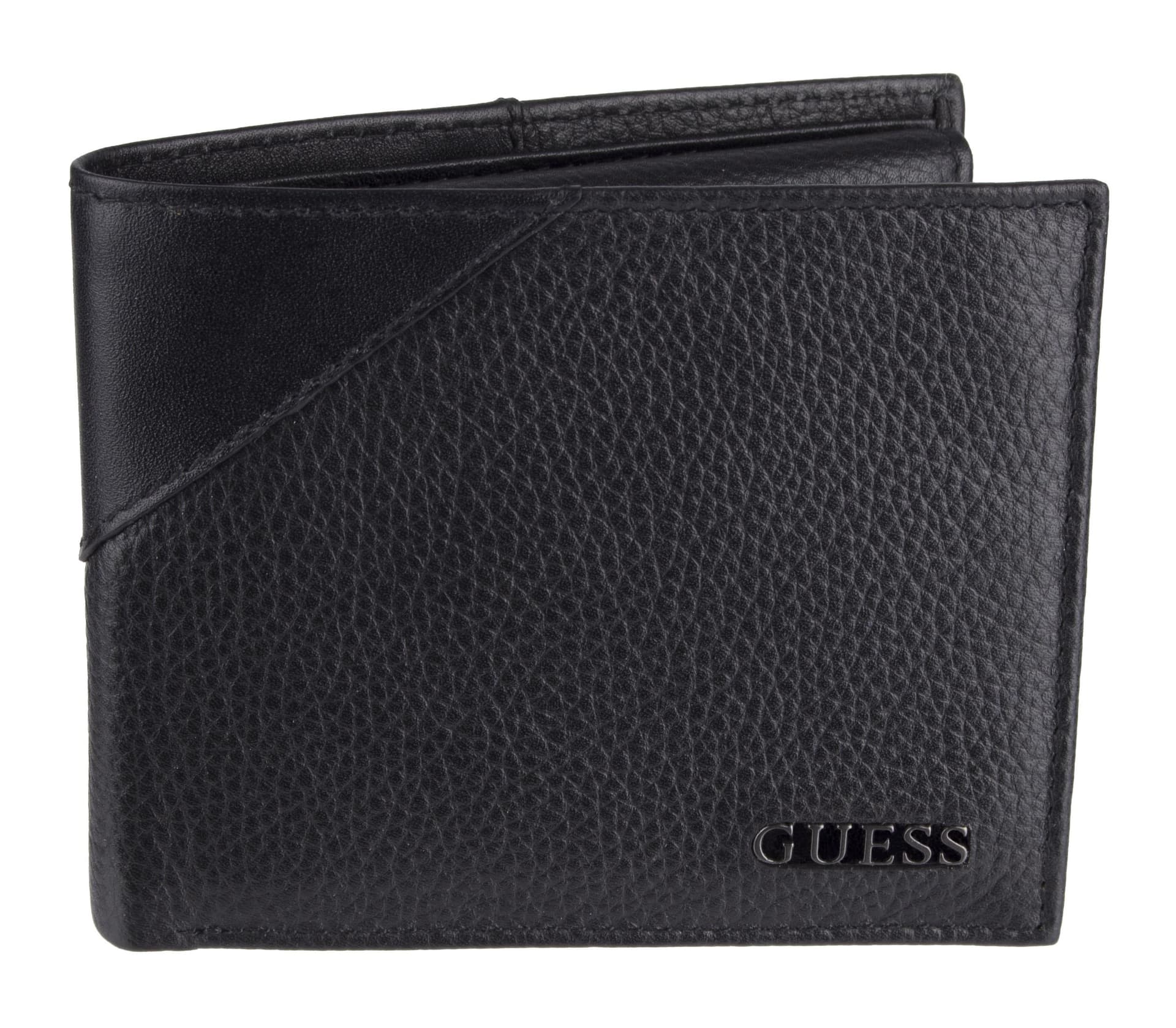Men's Leather Passcase Bifold Wallet- Black