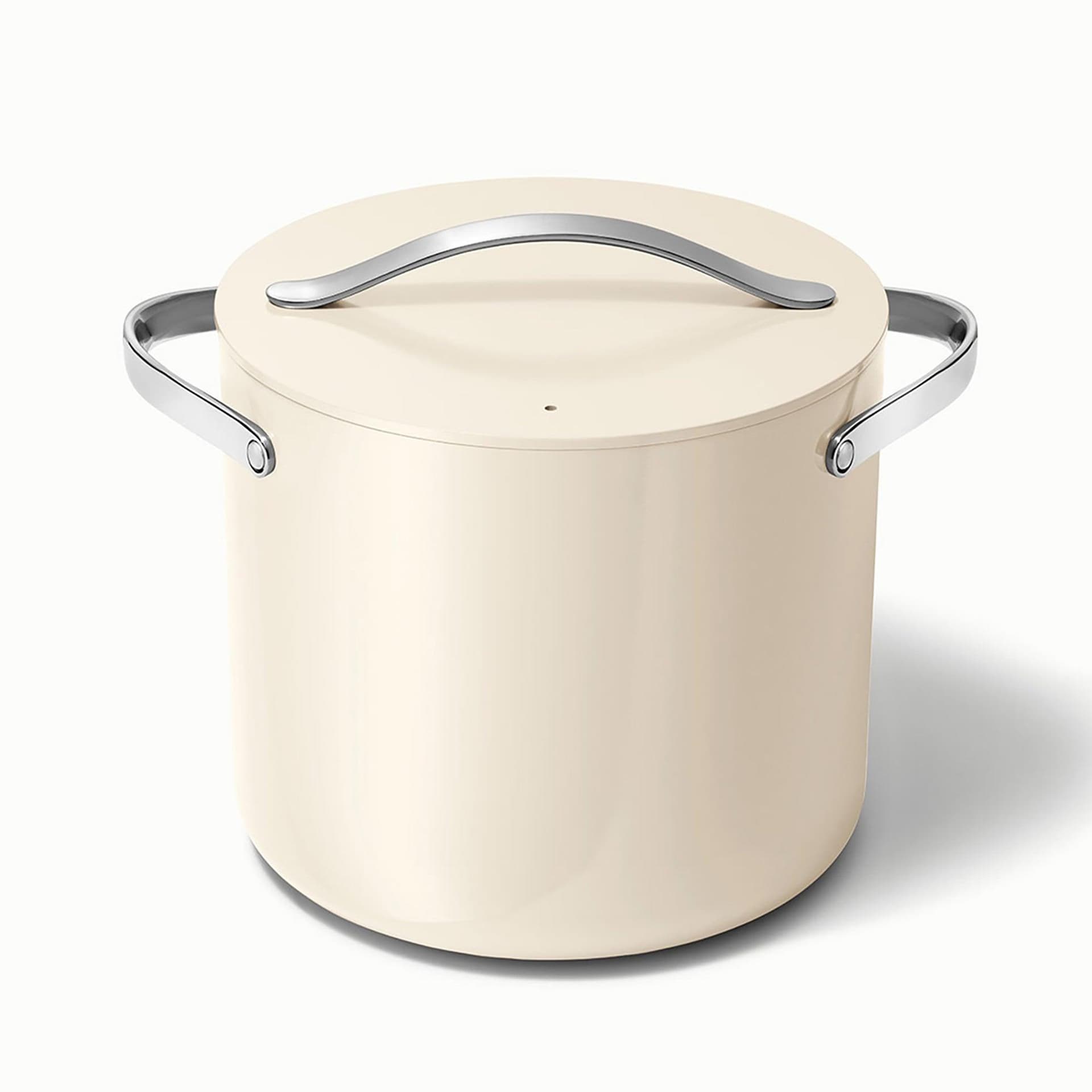 12qt Nonstick Ceramic Stockpot w/ Lid Cream
