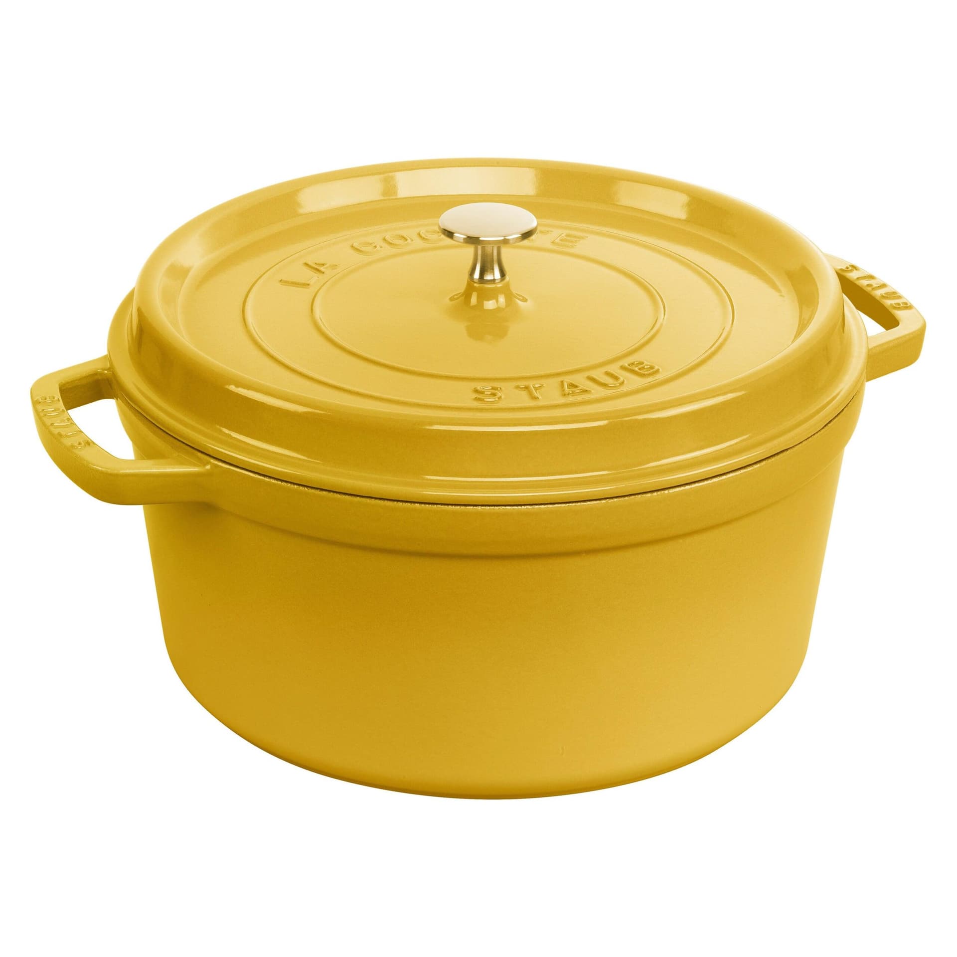 7qt Cast Iron Round Dutch Oven Citron