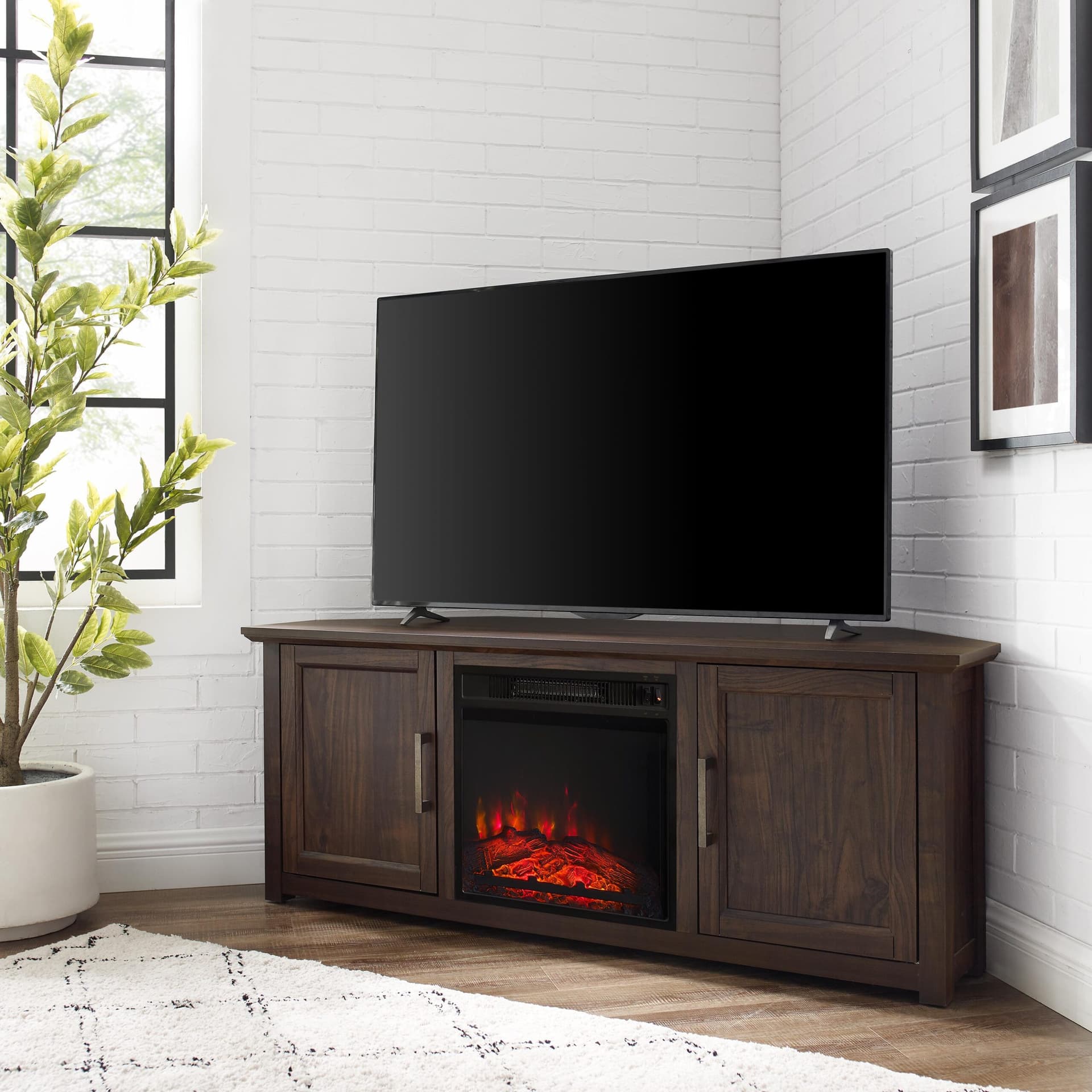 Camden Corner Fireplace Tv Stand For 65+ Inch Tv