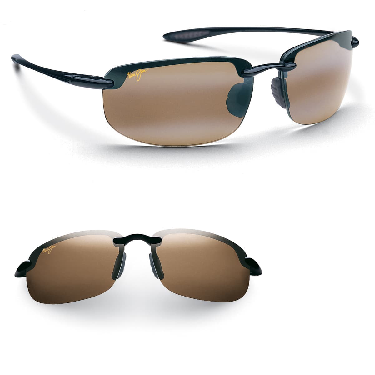 Ho'okipa Polarized Sunglasses Gloss Black Frame HCL Bronze Lens