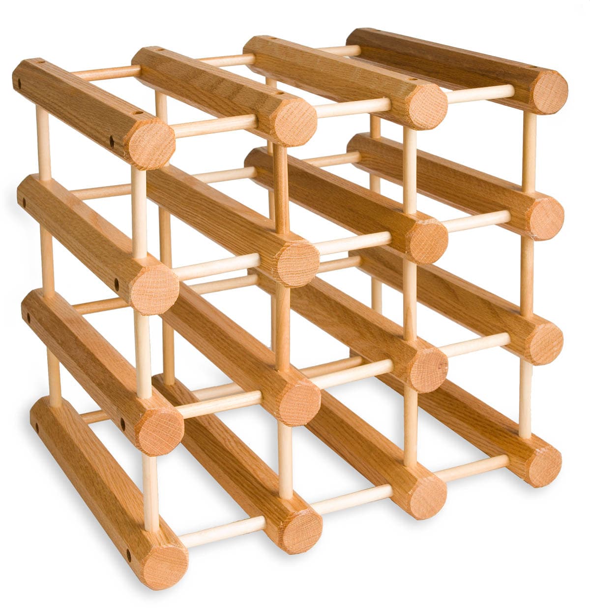 Wooden Modular Wine Rack 12-Bottle - Natural