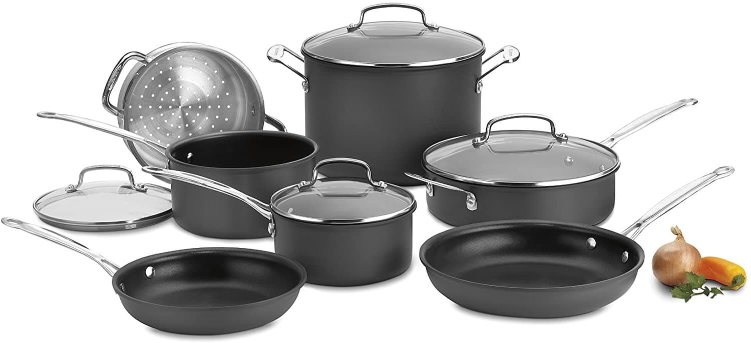 11-Pc Chefs Classic Non-Stick Hard Anodized Cookware Set