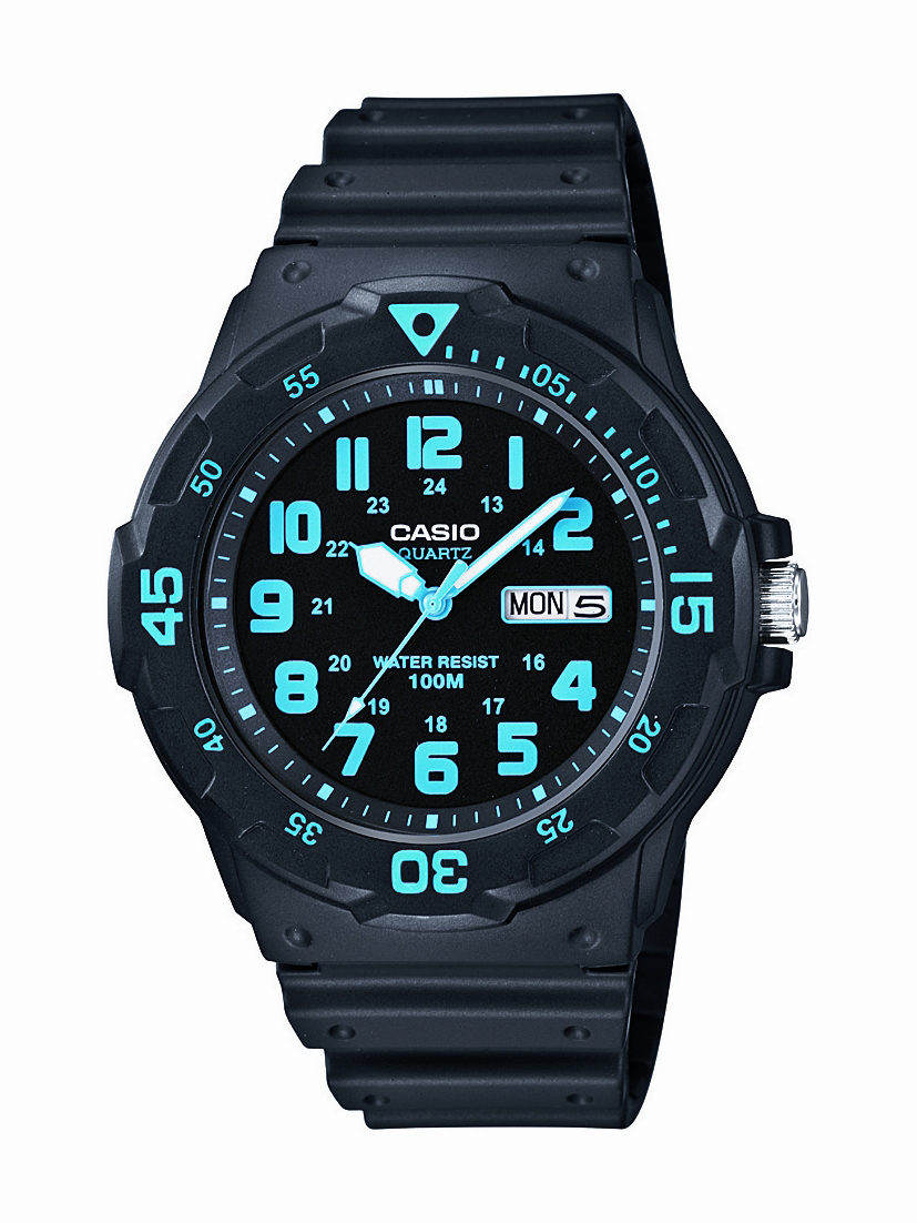 Classic Diver Analog Resin Watch Black