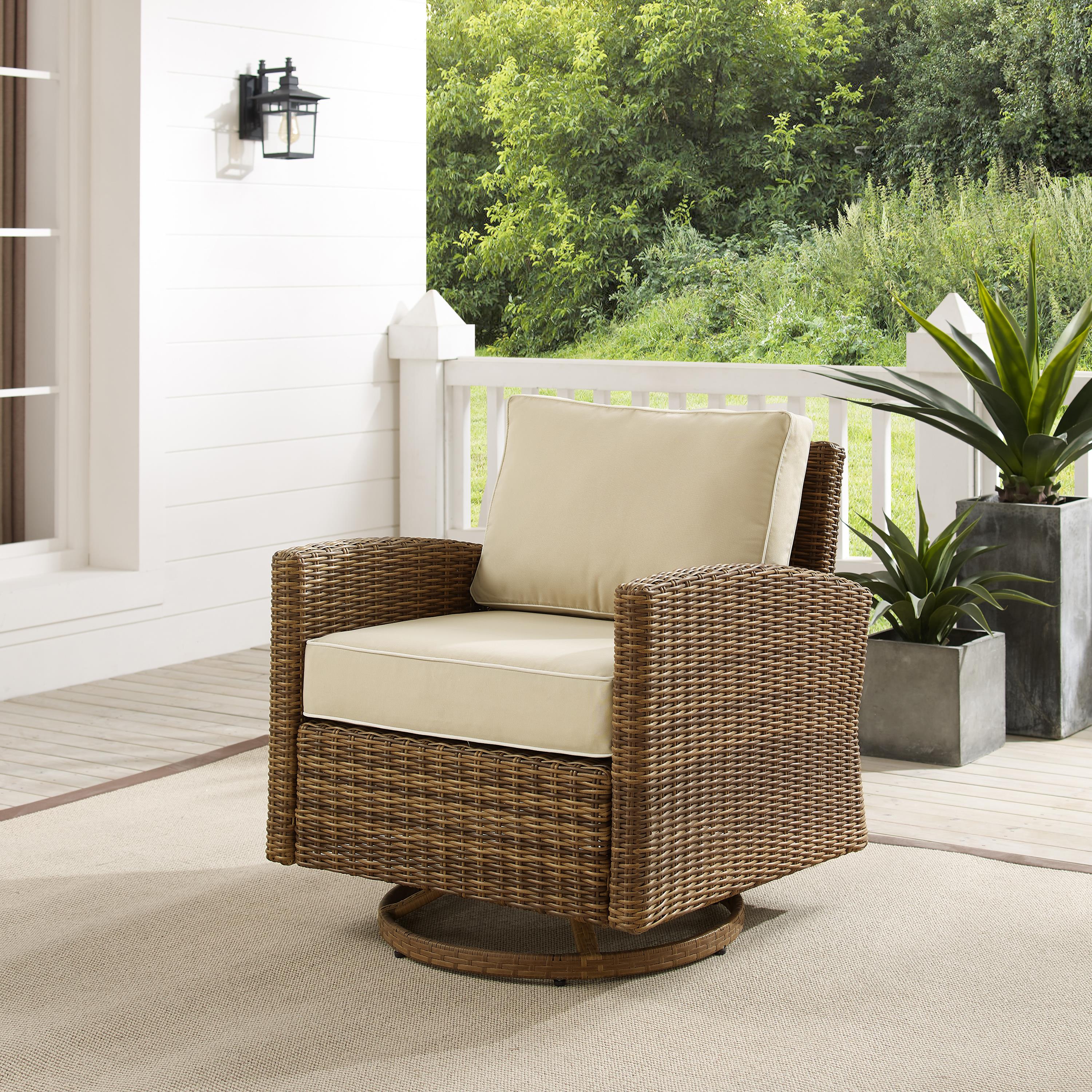 Bradenton Wicker Swivel Rocker Outdoor Chair — KO70422WB-SA